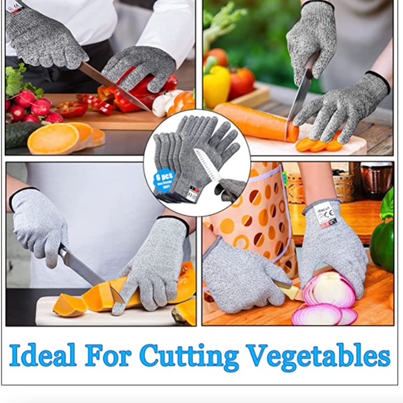 NEW Cut Resistant Gloves with Upgraded Safety (3 Pair Set) Size Medium - Picture 3 of 6